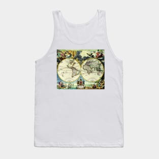 Nicolaes Visscher - New World Map 1658 -  Ancient Worlds Tank Top